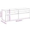 VidaXL TV Furniture with LED Lights 2 Pcs Old Wood Engineered Wood, TV Stand, Media Unit, TV Console, Cabinet 856310