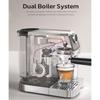Máquina de Espresso Semi-Automática HiBREW H13A 20Bar de Alta Pressão com Duplo Caldeira, Tanque de Leite Removível, Sistema de Espuma de Leite Automático One-Touch.
