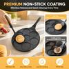 Non-Stick Coating Cartoon Griddle Pan 7 Hole Egg Burger Mold Versatile Animal Pancake Pan  For Kids