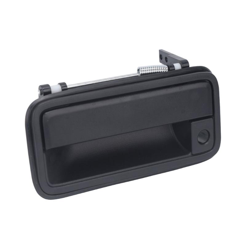 Mirrored Exterior Front Door Handles in Black Plastic, Left and Right Replacement Pair for Vehicle References 15742229 15742230
