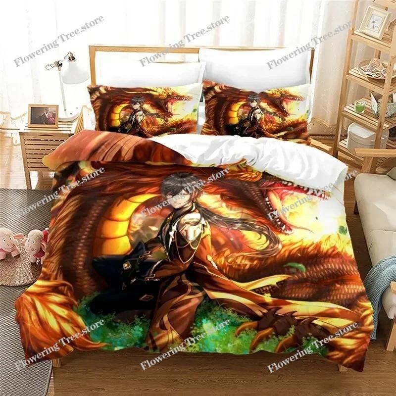 Anime Genshin Impact Paimon Bedding Set Duvet Cover Bedroom Comforter Covers Single Twin King Size Quilt Cover Home Textile
