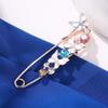 Rhinestones Flower Brooch Adjustable Waist Fastening Pins Versatile Brooches  Dress Decoration