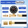 Upgraded RV Water Blow Out Winterizing Kit Sprinkler Winterization Hose With Oil Filled Pressure Gauge Compressor Winterize Adapter Plug, For Camper,