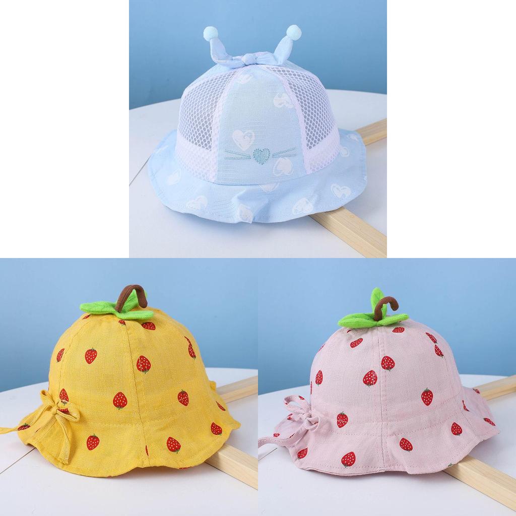 Baby Summer Sun Hat With Large Brim And Breathable Cotton For Toddler Girls And Boys