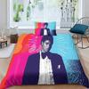 Juego de Ropa de Cama Jackson Funda Nórdica Michael Funda de Almohada Dibujos Animados Cantante Funda de Edredón para Niños Regalo Individual Doble Tamaño Grande