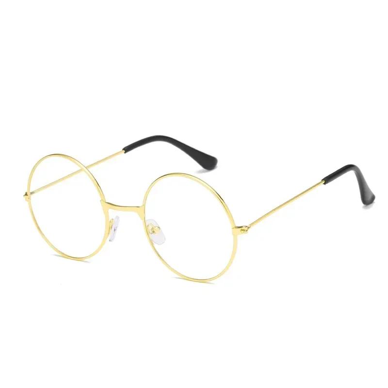 Cosplay Anime Glasses Cosplay Accessories Anime Frame Round Metal Flat Retro Art Glassesed Adult Boy Clothing Props Gifts