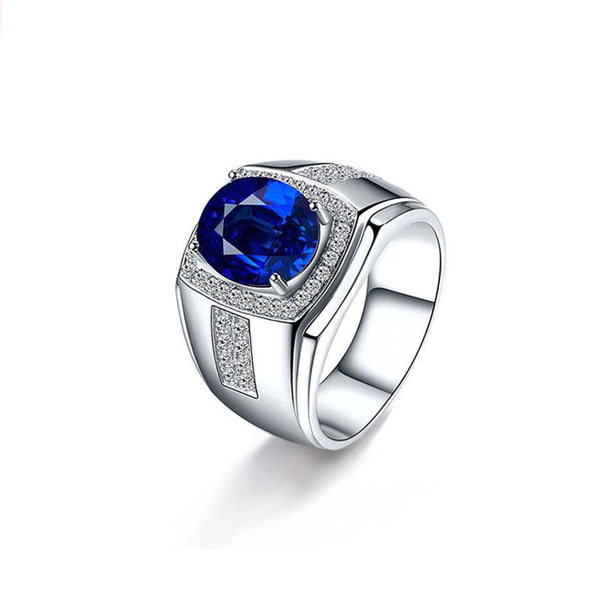 Sapphire Domineering Men's Fashion Jewelry Color Creative Luxury Ring