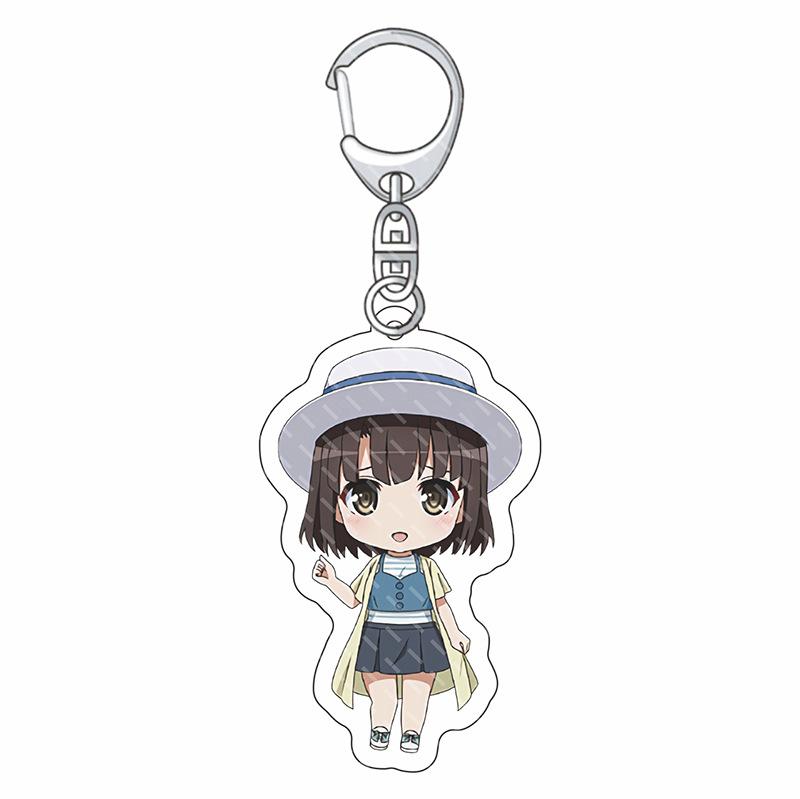 Anime Saenai Kanojo No Sodatekata Blessing Flowers Megumi Kato Eriri Spencer Sawamura Acrylic Keychain  Model Gift Toy
