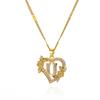 Heart Initial Letter Necklaces For Women Gold Color Stainless Steel Chain A-Z Alphabet Pendant Necklace Birthday Jewelry Gift
