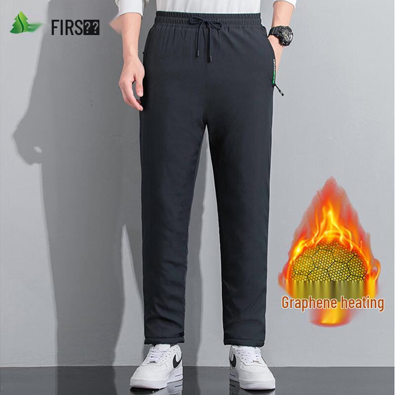 

FIRS Men s Autumn/Winter Fleece-Lined Straight Leg Warm Casual Pants 6XL