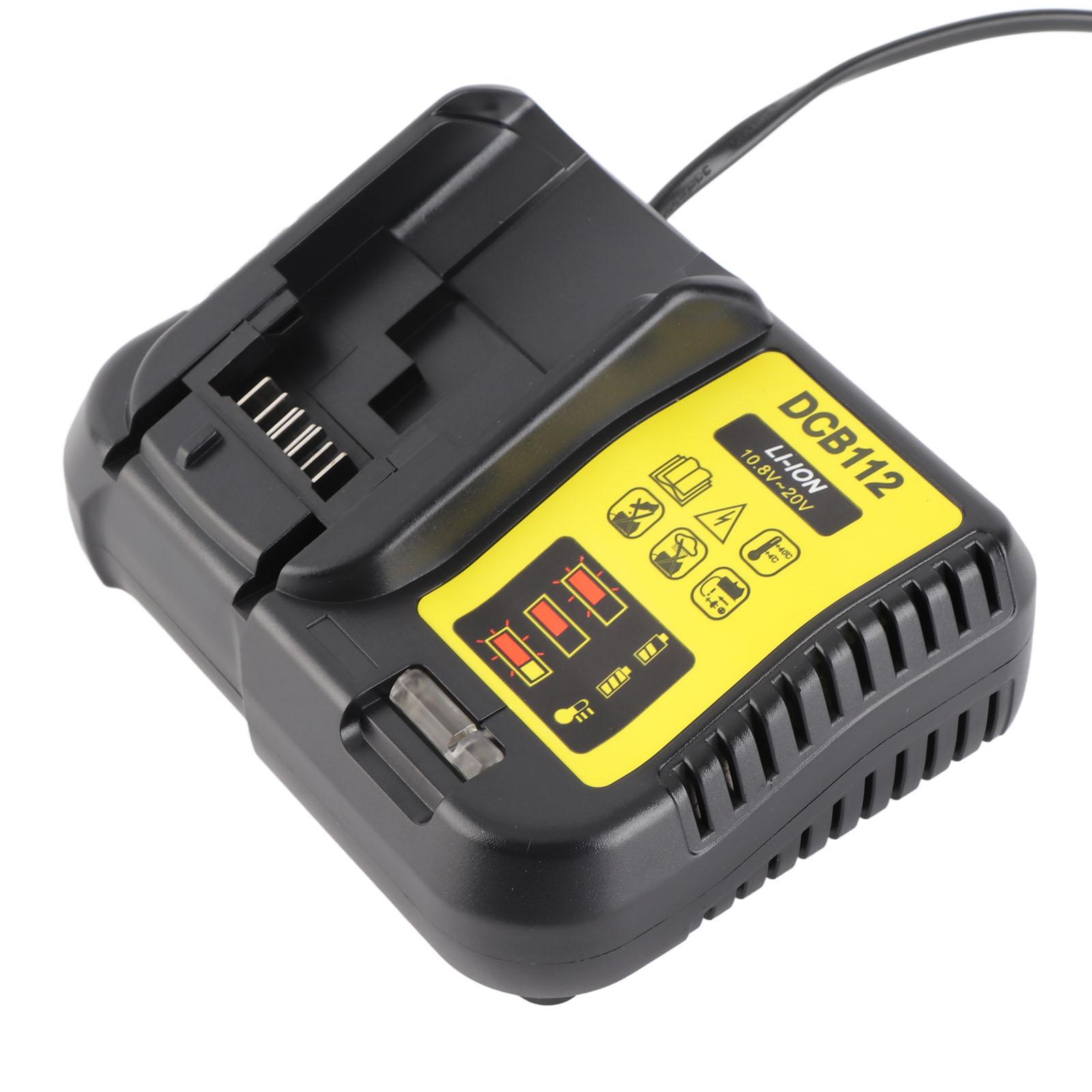 DCB112 Vervangende Li-ion Batterijlader Compatibel met 12V 14.4V 18V Li-ion Cellen Laadapparaat Gereedschap