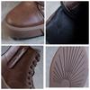 Koznoy 4cm British Style Genuine Leather Retro Lace Up Hight Top Motorcycle Ankle Boots Autumn Winter Woman Plush Flats Shoes