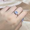 New Classic Square White Zirconia Ring Female 925 Stamp Fashion Party Wedding Proposal Jewelry Gift