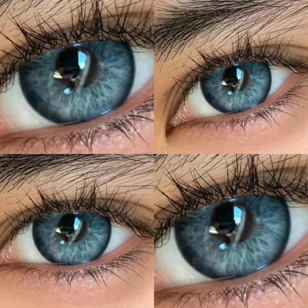AMARA 1pair Colored Contact Lenses Natural Eye Lens Blue Eye Lenses Brown Lenses Gray Pupils Yearly Cosmetic Green Contacts