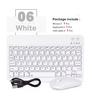 Hebrew Russian Korean Spanish Portable 10 Inch Wireless Keyboard and Mouse Set For iPad Samsung Huawei Tablet Laptop IOS Android
