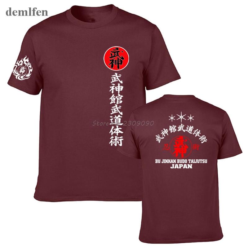 Newest Japan Samurai T Shirt Men Shotestokan Karate Bujinkan Dojo Pro Wrestling Shinobi T Shirt Tops