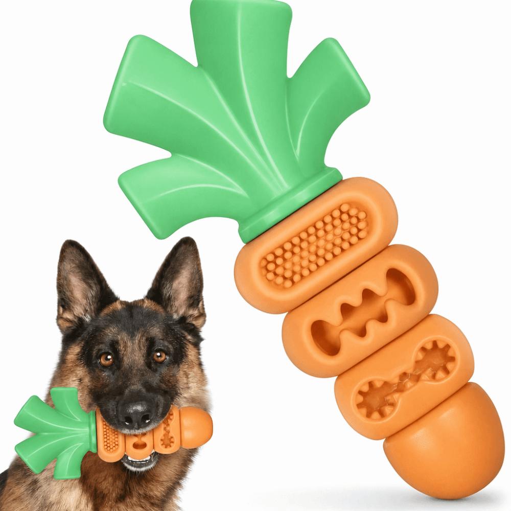 Non Toxic Silicone Carrot Dog Chew Toy Interactive Dog Toy  For Small Medium Dogs