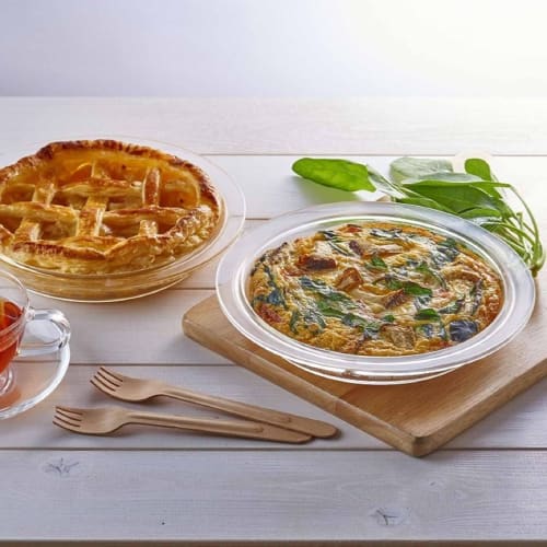HARIO (Hario) Made In Japan Heat-Resistant Glass Pie Plate, 400ml, BUONO Kitchen HPZ-40-BK, Clear