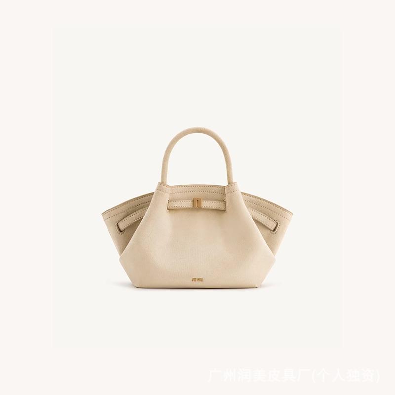 JW PEI Hana Kleine Handtasche aus echtem Leder, Knödel-Form, Schultertasche/Crossbody-Tasche für Damen beige