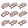 40pcs Hair Wig Clips Stainless Steel 9 Teeth Firmly Hold Hair Extension Hairpiece Clip 32mm