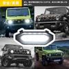VANCROSER Jimny Světla přední masky pro Zahrnuje LED mlhové mřížky a výstražná světla v bílé a žluté barvě pro Vlastní díly JB64/JB74, Světla,