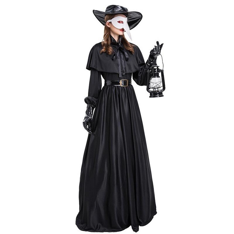 Men and Women Medieval Co Steampunk Plague Doctor Costume Party Cosplay Suit