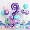 Mermaid Theme Balloon Set Printed Latex Balloon Birthday Party Scene Decoration Photo Props