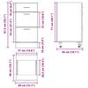 Lyon Under Cabinet with Vintage Wood Look 40 X 46 X 81.5 Cm Particleboard