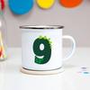 Number 1-9 Boys Dinosaur Enamel Mugs Creative Cartoon Animal Kids Dessert Juice Cola Cups Kindergarten Baby Child Birthday Gifts
