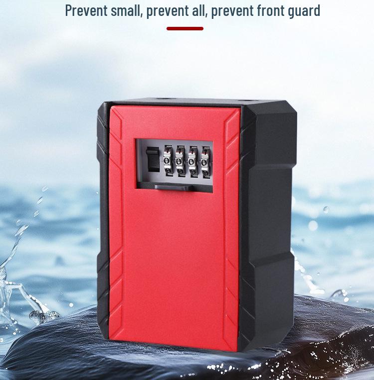 Wall-Mounted Key Lock Box with Password for Temporary Use at Home and Guesthouses