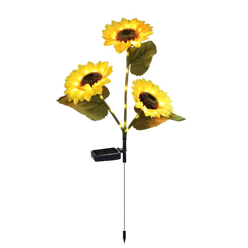 IP65 Waterproof Solar Sunflower Ground Stake Light for Outdoor Garden & Lawn.