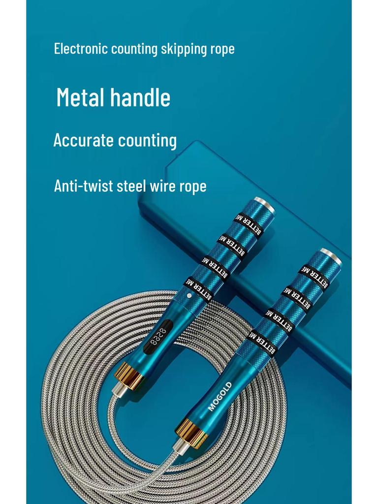 MOGOLD Smart Bluetooth Jump Rope with Counting & Four Silicone Rings