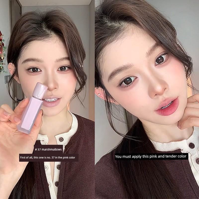Autumn Fish Recommends! Joocyee Fermented Cotton Candy Lip Glaze Matte Lip Mud Nude Color 11 Cotton Candy 37