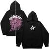 Y2K Mikina na zip Dámská Oversized Dlouhý rukáv Streetwear s potiskem pavučiny Ležérní Pulovr Mikina