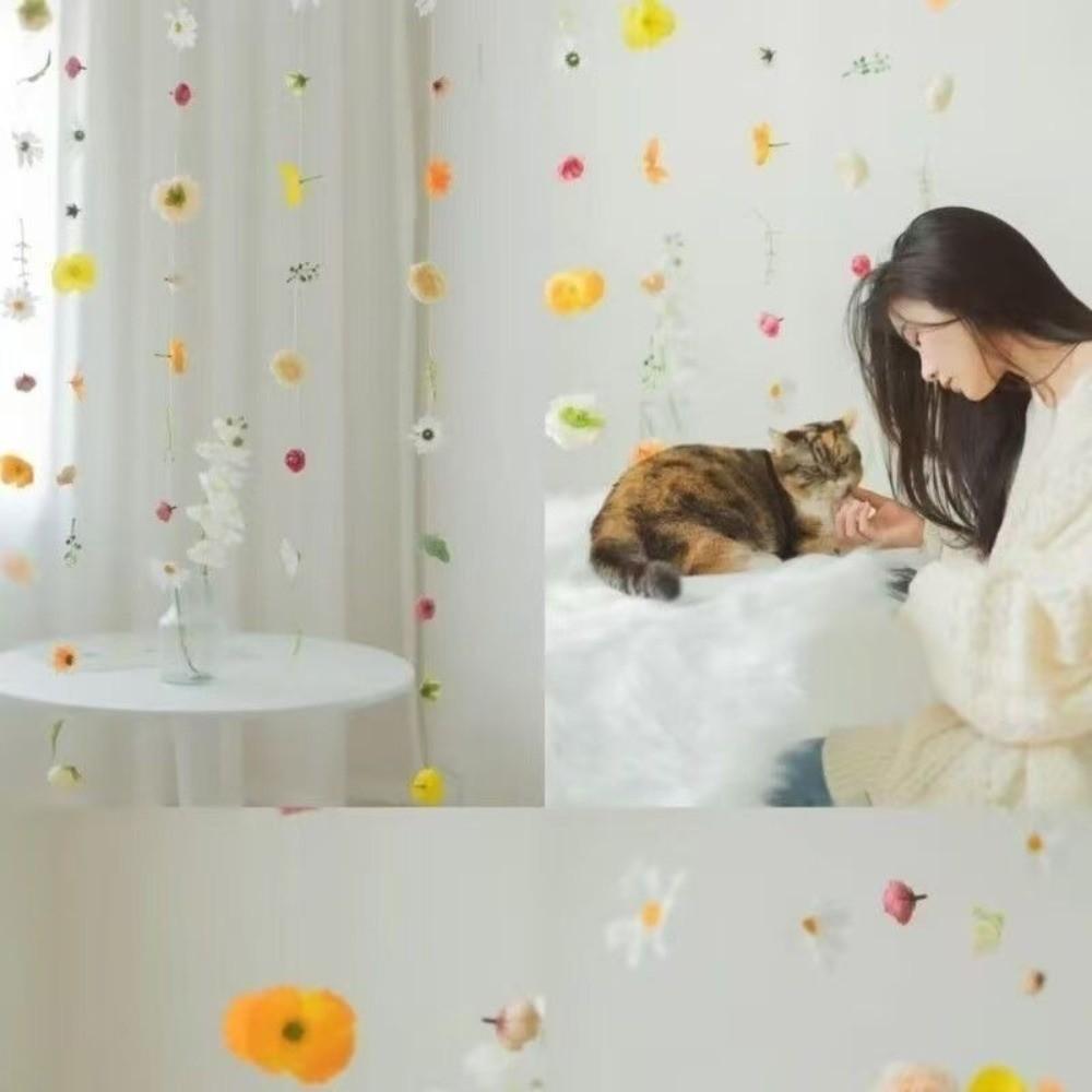 Bohemian Style Artificial Floating Flower Curtain Simulated Flower Flower Backdrop Petal Rain Waterfall Vibrant Colors