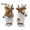 Environmentally Friendly Resin Decor Highland Cow Bathroom Figurine, Bathrobe Statue, Wateroroof Small Desktop Figurine Gift Animal Ornament for Sink