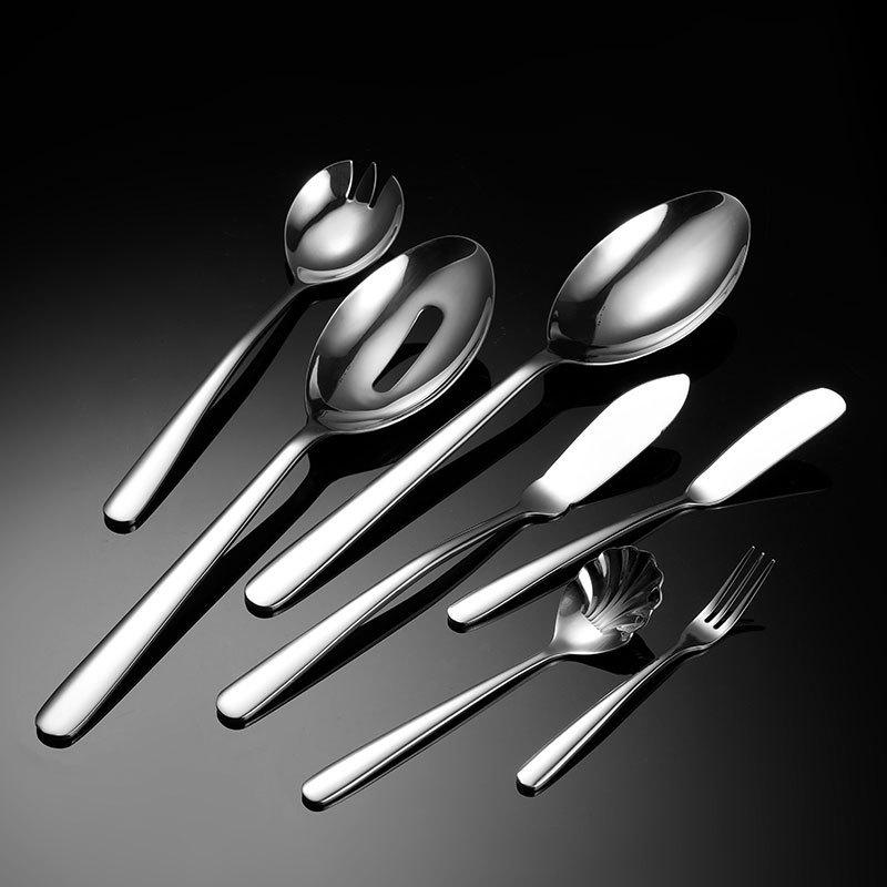 Elegant Series 304 Stainless Steel Cutlery Set - Knife, Fork, Spoon - Polished & Thickened for Hotels and Restaurants