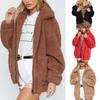 Bear Thick Womens Warm Fleece Jacket Coat Loose Zip Up Outwear Tops Casual