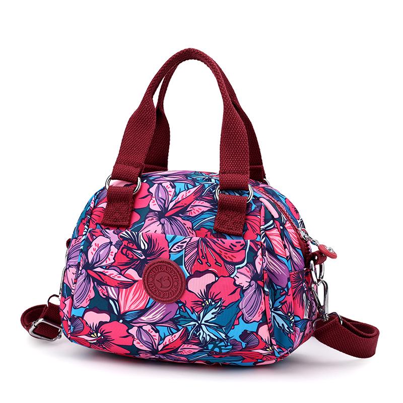 Autumn Print Nylon Women's Lightweight Korean Style Crossbody Handbag
