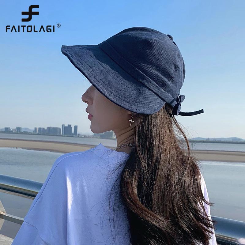 Купить Летние шляпы от солнца с широкими полями для женщин, хлопковая ...