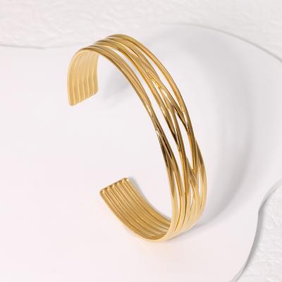 Titanium Steel Bracelet Women's Versatile Stainless Steel Open Bracelet Creative Handmade Bracelet Simplicity  Bangles Open  Jewelry Gifts