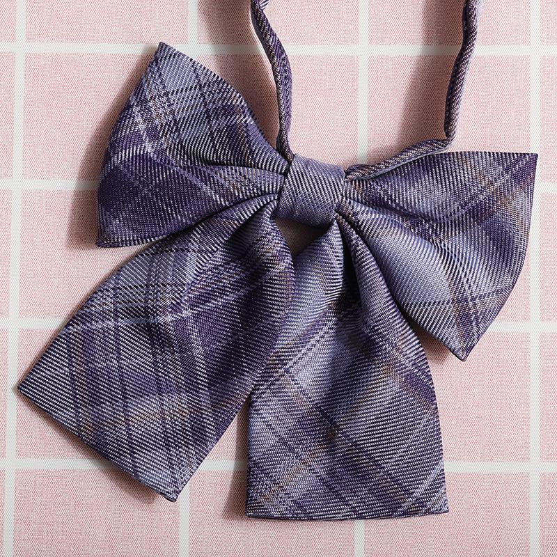 Jk Japanese Plaid Korean Version Of Collar Flower Graduate Female Collar Flower College Wind Streamer Jk Bow Shirt Accessories Sailor Suit