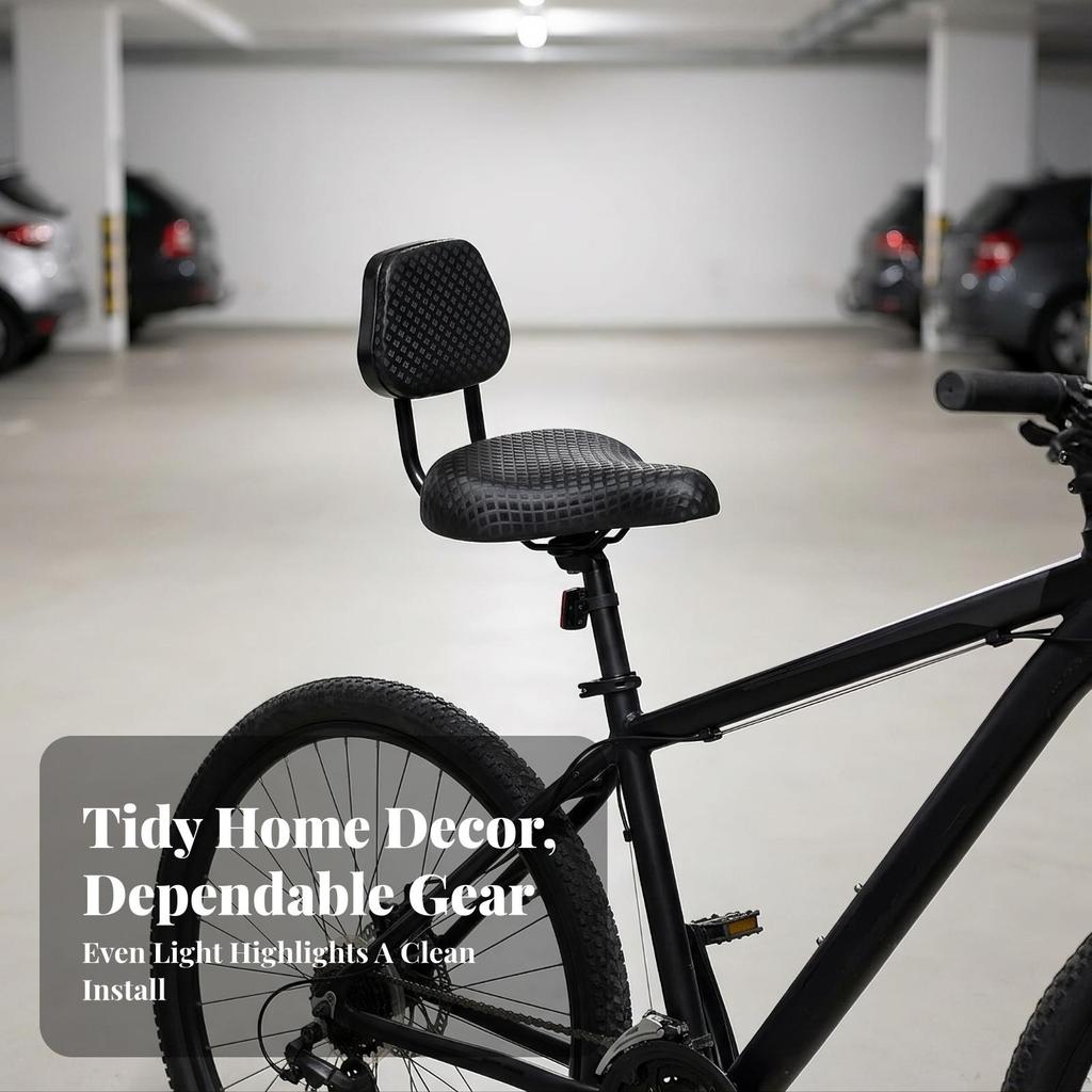 Asiento de Bicicleta con Respaldo Extra Grande para Viajes Diarios