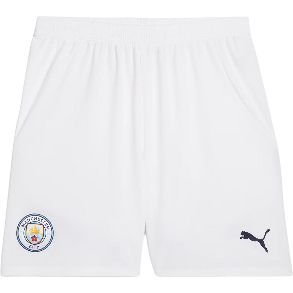 PUMA SS24 Manchester City Football Club Series Casual Elastic Loose Sports Shorts Men Bottoms White 775114-05