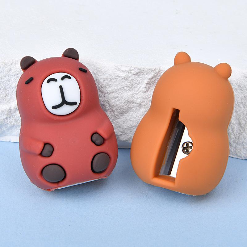 Cute Cartoon Capybara Pencil Sharpener Pencil Cutting Tools School Supplies Student Stationery Classroom Teacher Rewards Gifts