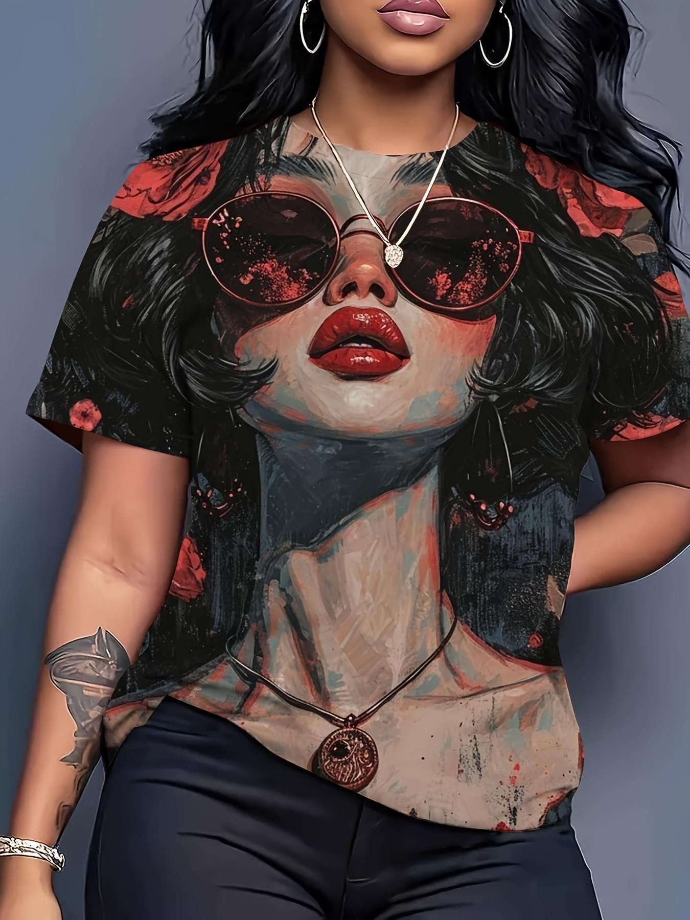 

Colorful Cartoon Print Women s T-Shirt Cute Printed Top A Great Gift for Friends S дубильная кора
