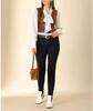 AL KHALID Party Brown Leather Stylish Button Vest Coat Waist Coat Lambskin Western Women
