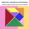 Wooden Kids Tangram Puzzle With Bright Colors For Early Learning Development And