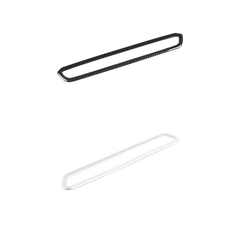 Fibra de carbono ABS Car Center Console Volume Frame Decorativo Capa Guarnição Adesivo Auto Acessórios Para BMW Série 3 G20 G28 -21