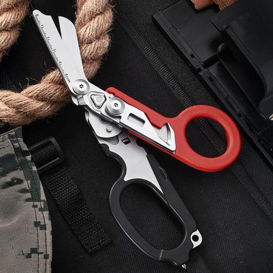 Notfallschere Taschenfaltbare Schere Kompaktes Design Tragbar Multifunktional Traumaschere